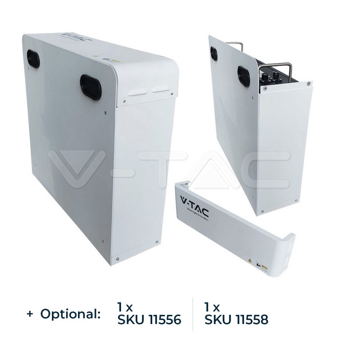V-TAC VT48100E-P2 5,12 kWh LiFePO₄ Batteriespeicher 51,2V Rack-Montage Detailansicht