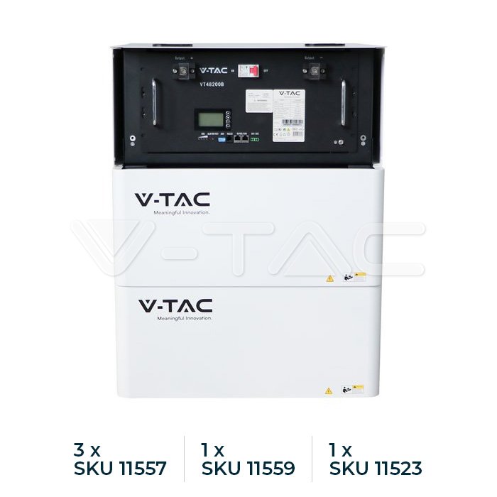 V-TAC VT-48200B 9,60kWh Rack-Batterie mit 11557 11559