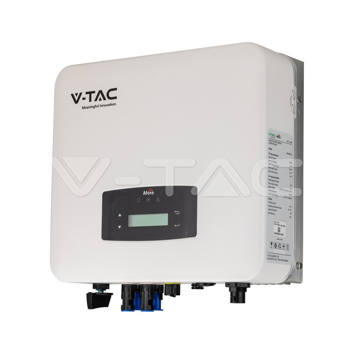 V-TAC SUN-6K-G04P1-EU-AM1 – 6 kW On-Grid Wechselrichter 1-phasig – Frontansicht