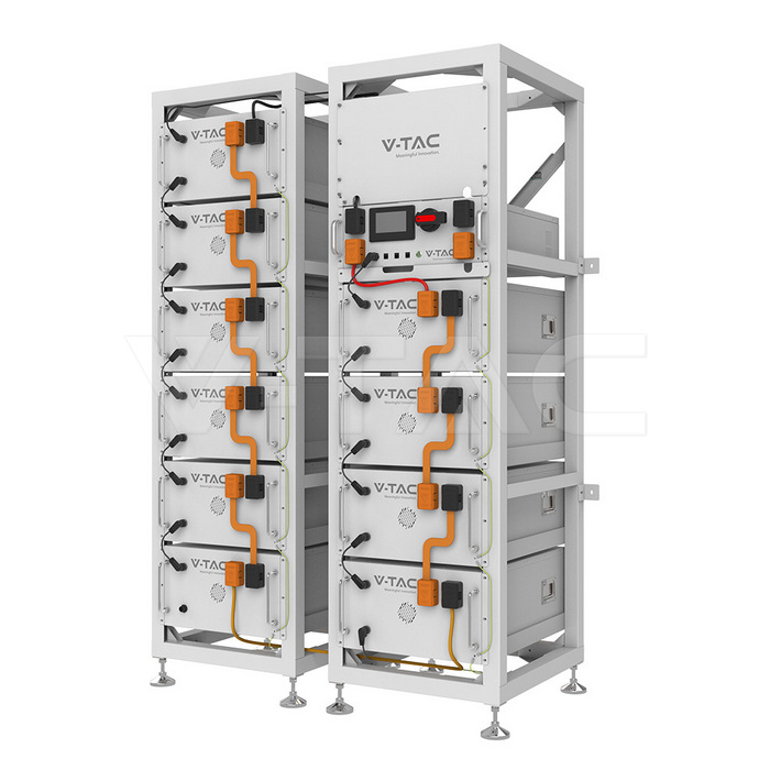 V-TAC OHR105.4K-206 105,4 kWh Hochvolt-Batteriespeicher LiFePO4 – Frontansicht