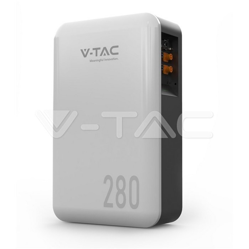 V-TAC VE51280W 14,33 kWh LiFePO₄ Batteriespeicher IP65 — Frontansicht
