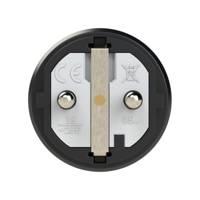 Sovinar Gummi-Stecker nat IP54, Schutzkontaktstecker, TPE/PA6-Material, 250V, 16A, schwarz/rot – Bild 2