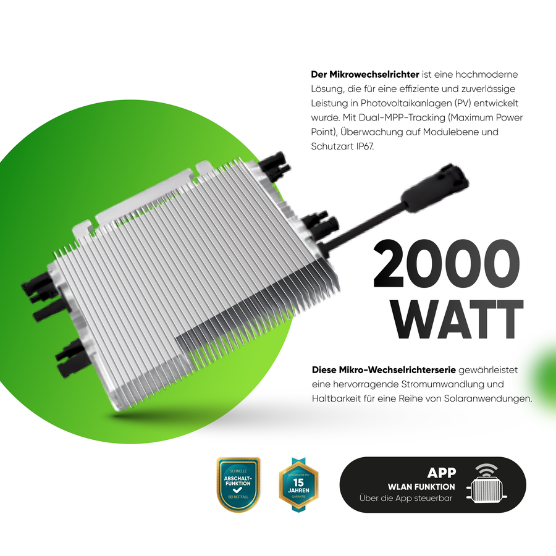Deye SUN-M200G4-EU-Q0 2000w Mikro-Wechselrichter für 4 PV Module bis 2800Wpt – Bild 4