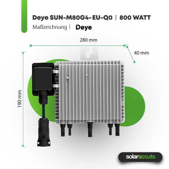 Deye 800W SUN-M80G4-EU-Q0 Mikrowechselrichter – Bild 3