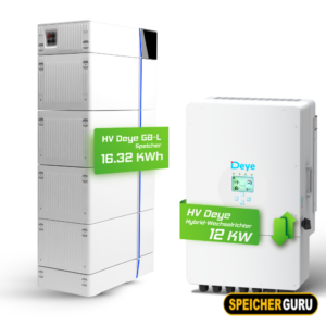 Deye Komplettset 12 kW Hochvolt Hybridwechselrichter (SUN-12K-SG01HP3-EU-AM2) & 16,32 kWh Hochvolt Batteriespeicher Deye GB-L