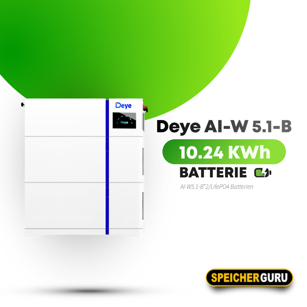 Deye Komplettset 10 kW Hybridwechselrichter (SUN-10K-SG05LP3-EU-SM2) & 10,24 kWh Batteriespeicher Deye AI-W5.1-B – Bild 2