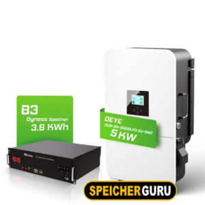 Deye SUN-5K-SG04LP3-EU 5 kW Hybrid-Wechselrichter & 3,6 kWh Batteriespeicher Dyness B3