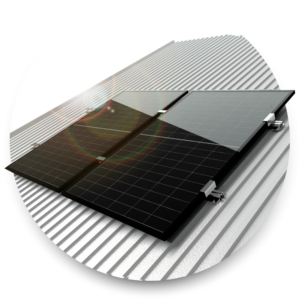 Trapezblechdach + Wand Halterung Montageset für 2 Solarmodule 30 mm