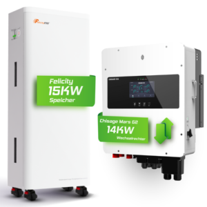Chisage/ Felicity Komplettset 14 kW Hybridwechselrichter ( Mars-14G2-LE ) & 15 kWh LUX-Y-48300LG01 Felicity Batteriespeicher