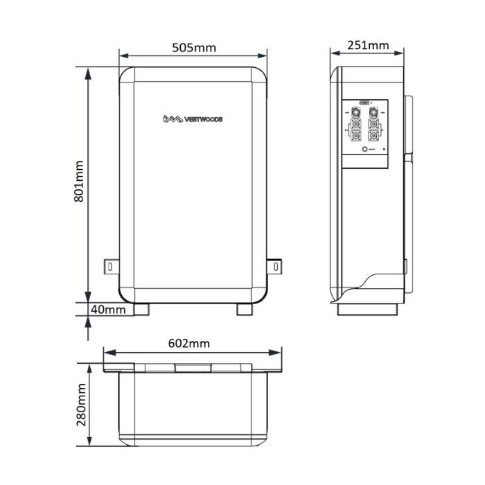 Vestwoods VE51280W 14,3 kWh Batteriespeicher – Bild 3