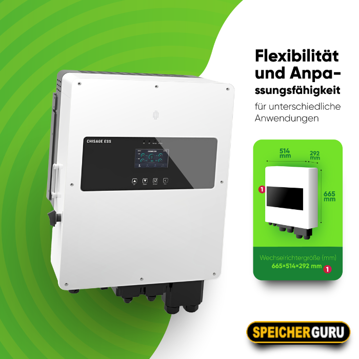 Chisage ESS 6kW Hybrid Wechselrichter Jup-6G2-LE Einphasig Niedervolt – Bild 3