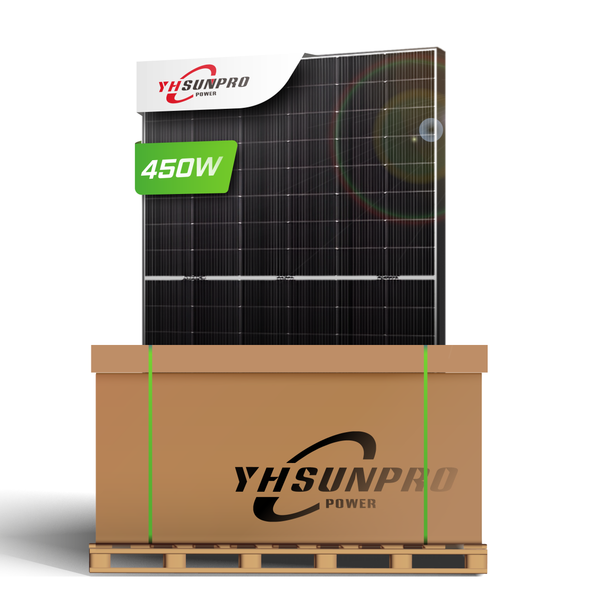 Sunpro 450W SPDG450-N96R12 Fullblack Bifazial Doppelglas