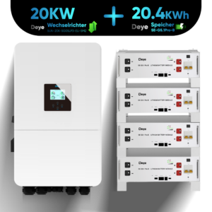 Deye Komplettset 20 kW Hybridwechselrichter SUN-20K-SG05LP3-EU-SM2 & 20,4 kWh Batteriespeicher Deye SE-G5.1 Pro-B
