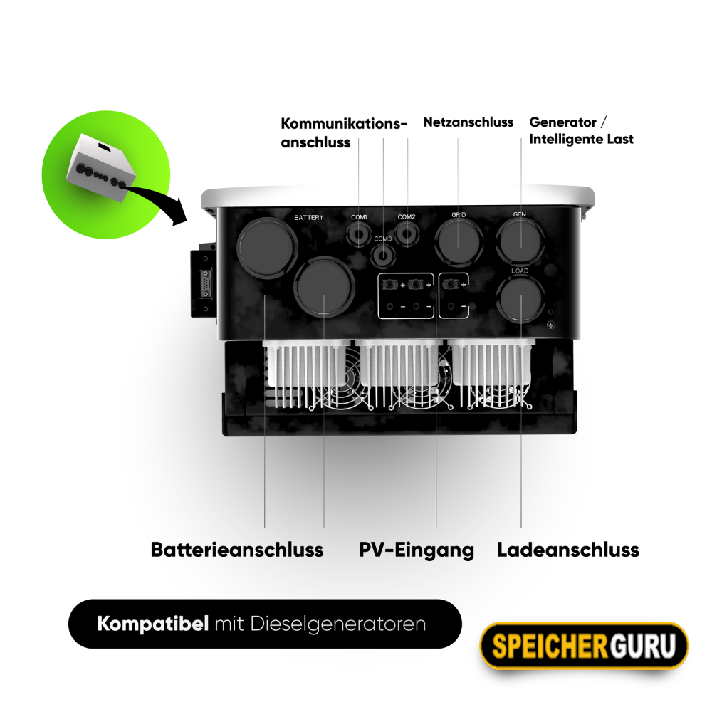 Deye Komplettset 15 kW Hybridwechselrichter SUN-15K-SG05LP3-EU-SM2 & 10,2 kWh Batteriespeicher Deye AI-W5.1-B – Bild 7