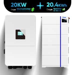 Deye Komplettset 20 kW Hybridwechselrichter SUN-20K-SG05LP3-EU-SM2 & 20,4 kWh Batteriespeicher Deye AI-W5.1-B