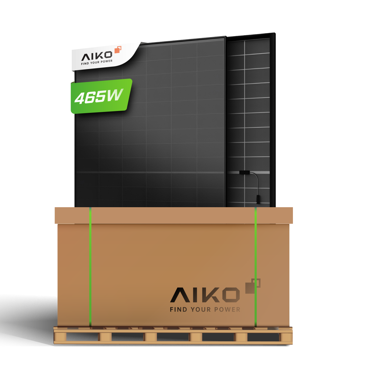 AIKO 465W A-MAH54Db N-Type ABC Neostar 2S+ Gen. 2 Glas-Glas Fullblack - Palette