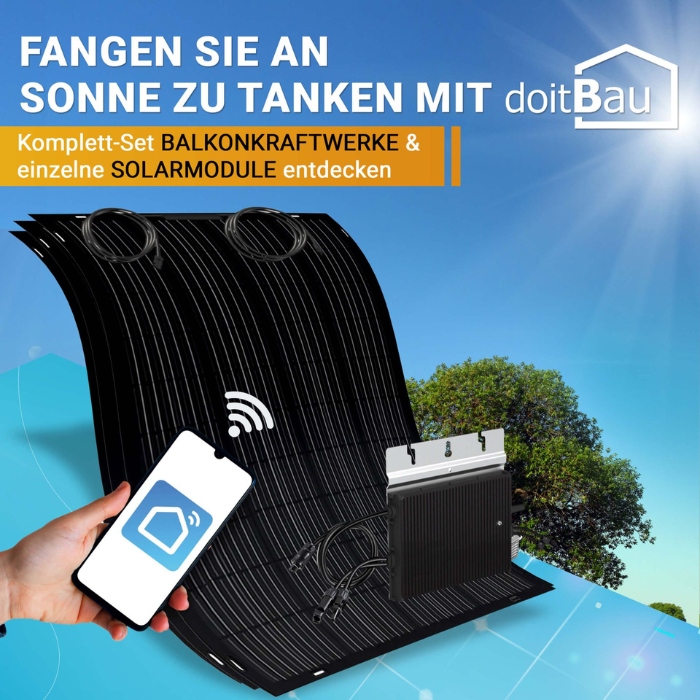 200W doitBau Flexibles Solarmodul DB200FLEX FullBlack – Bild 6