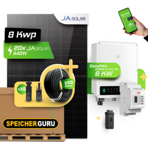 GoodWe Photovoltaikanlage 8,8 kW Komplettset – 20x JA Solar 440W Fullblack & GoodWe GW8KN-ET Plus 16A- 8kW Wechselrichter