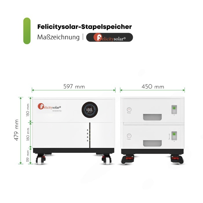 Felicity Stapelspeicher | 25,6 kWh | Erweiterbar | LUX-X-48100LG01 | LiFePO4 | – Bild 3