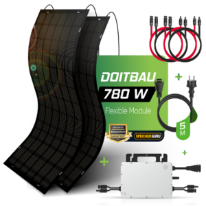 780W Balkonkraftwerk Set - Flexible doitBau Module - Hoymiles HMS-800W-2T