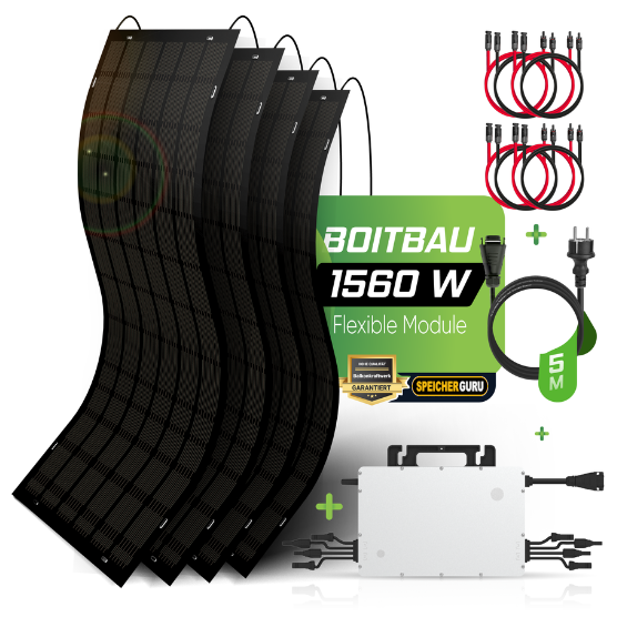 1600W Balkonkraftwerk Set - Flexible doitBau Module (1560Wp) - Hoymiles HMS-1600 – Bild 10