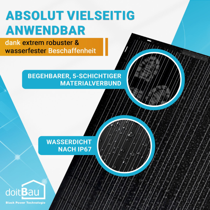 1600W Balkonkraftwerk Set - Flexible doitBau Module (1560Wp) - Hoymiles HMS-1600 – Bild 5