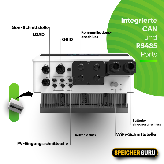 Chisage ESS 8kW Hybrid Wechselrichter Mars-8G2-LE Niedervolt – Bild 3