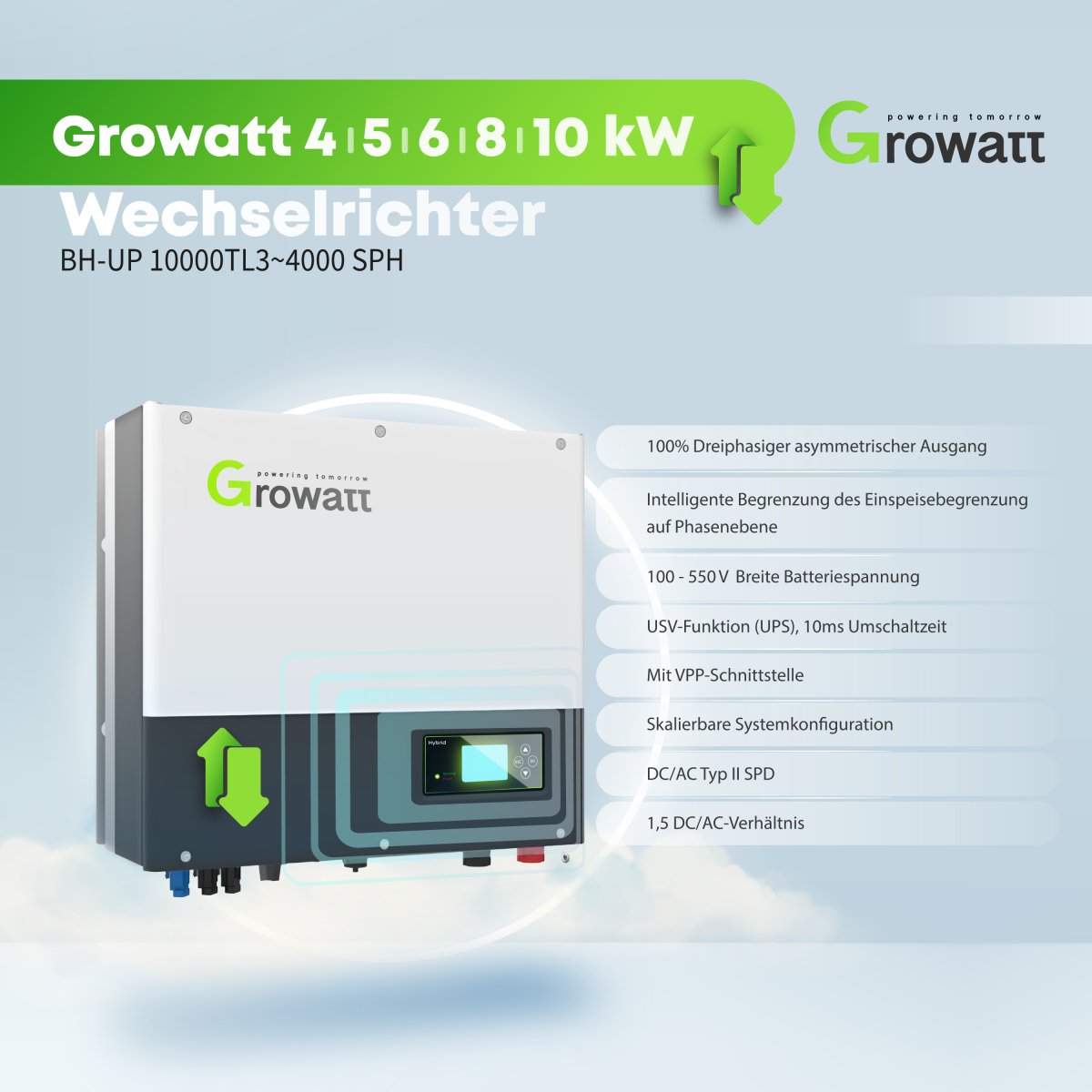 Speicherguru 11,28 kWp Komplettset Photovoltaikanlage | AIKO 470W A-MCE54Db Neostar 3S+54 | 10 kWh Growatt ARK H – Bild 3