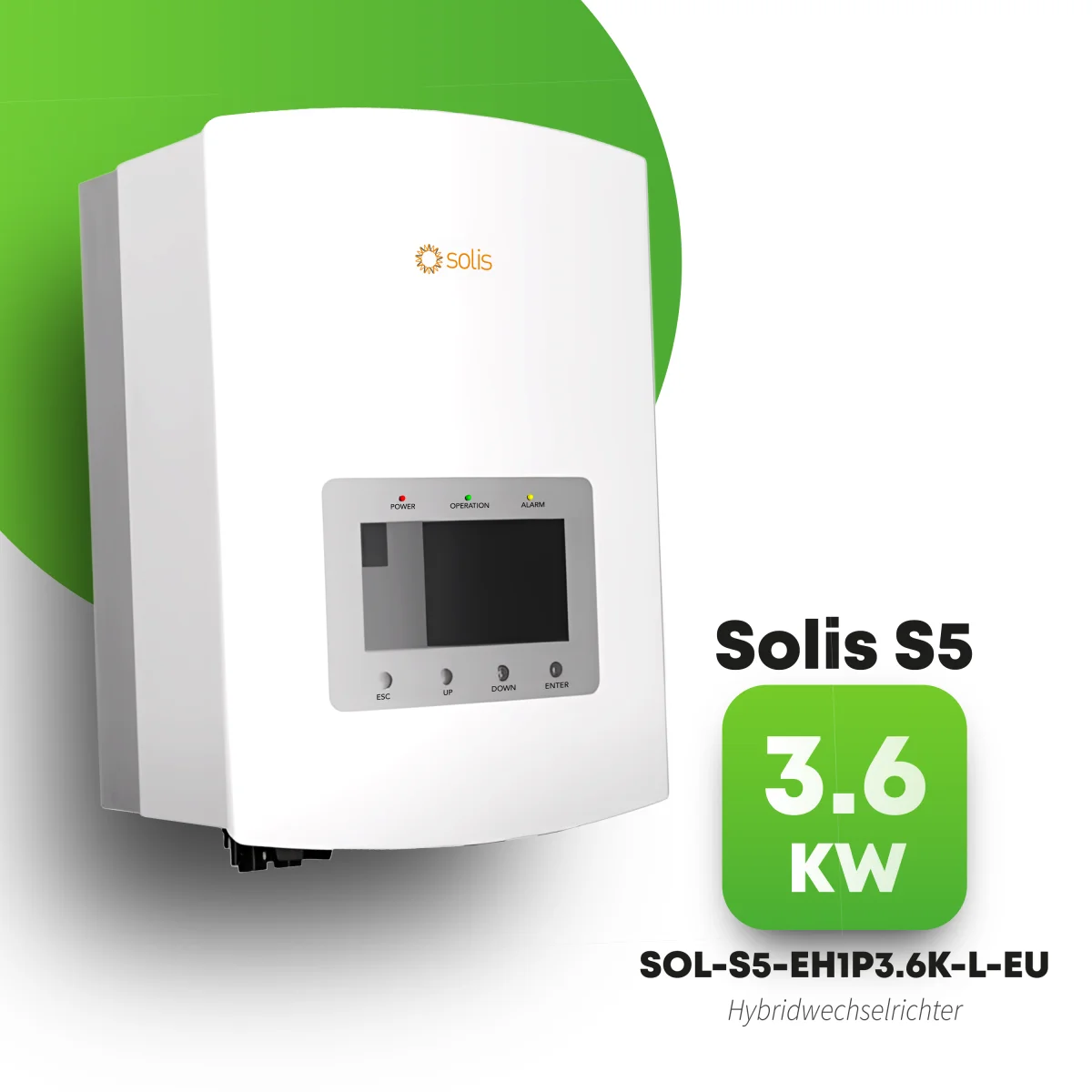 Solis S5 3.6kW Hybrid EH1P SOL-S5-EH1P3.6K-L-EU