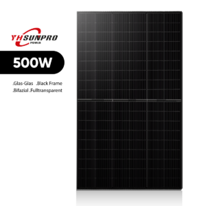 Sunpro 500W SPDG500-N108R12/500W Bifazial Glas-Glas Black Frame Fulltransparent