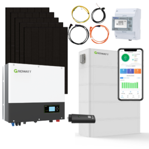 8 kWp Jolywood Solar 430W Fullblack & 8 kW Growatt SPH 8000TL3-BH-UP Wechselrichter mit 10,2kWh Growatt ARK H Speicher