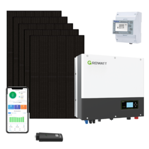 5 kWp Jolywood Solar 430W Fullblack & 5 kW Growatt SPH5000TL3-BH-UP Wechselrichter