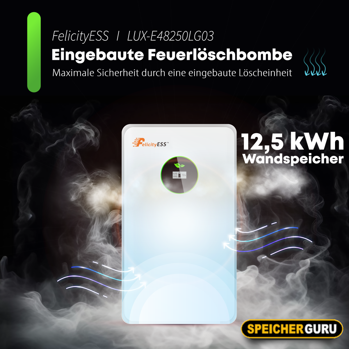 Felicity 12,5kWh Wandspeicher | LUX-E-48250LG03 | Generation 2 | Mit Löschbombe | Versandkostenfrei Aktion – Bild 4