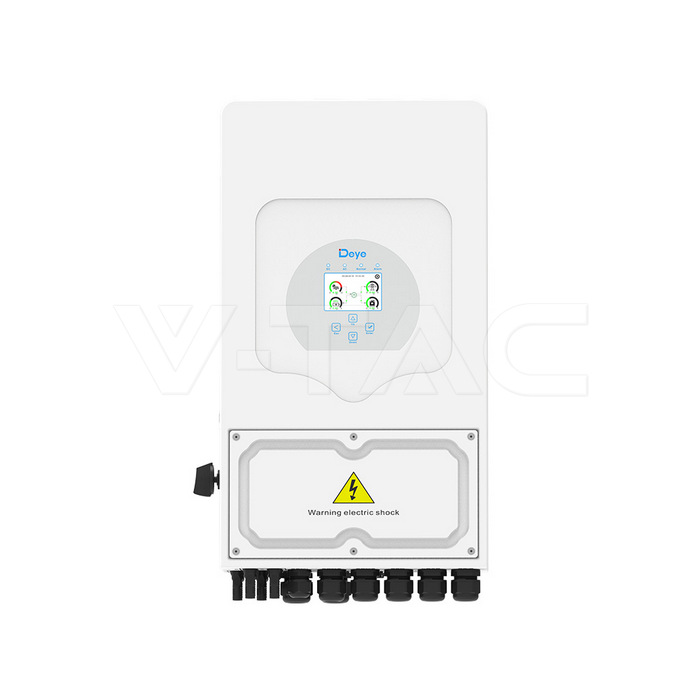 V-TAC SUN-6K-SG05LP1-EU-AM2-P 6 kW Hybrid-Wechselrichter 1-phasig — Frontalansicht